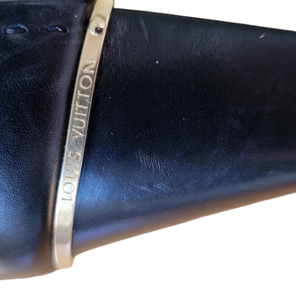 LOUIS VUITTON Noir Leather Ankle Boots SZ 40 (US SZ 10) - Picture 6 of 9